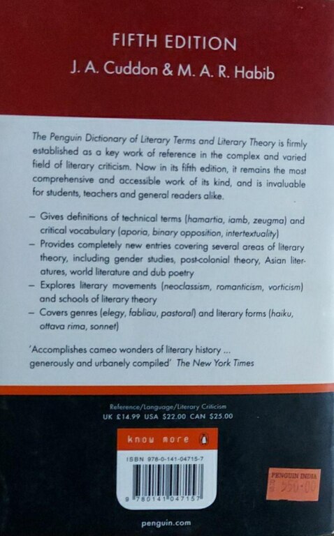 Dictionary Of Literary Terms And Literary Theory